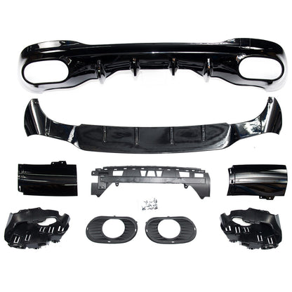 Heckstoßstange Diffusor Hochglanz Schwarz passend für Mercedes CLA C118 2019-2024