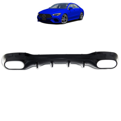 Heckstoßstange Diffusor Hochglanz Schwarz passend für Mercedes CLA C118 2019-heute