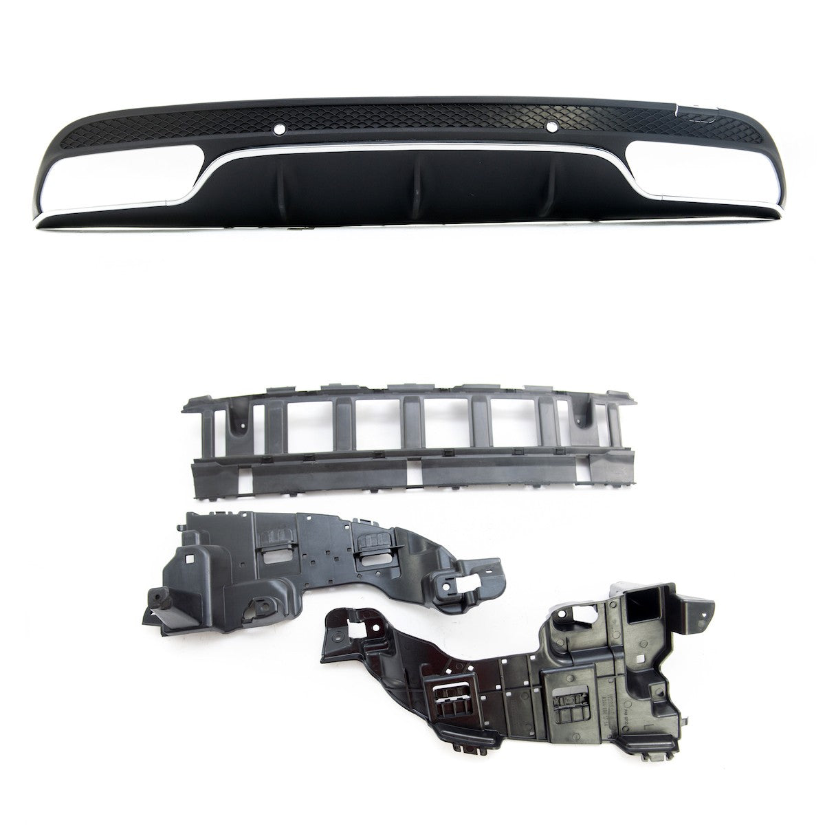 Heckdiffusor Silber passend für Mercedes C-Klasse W205 S205 2013-2021