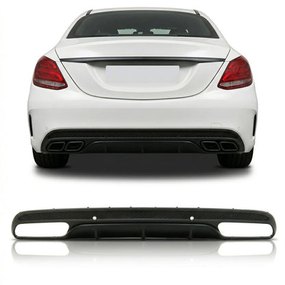 Heckdiffusor Schwarz passend für Mercedes C-Klasse W205 Limousine Kombi 2013-2018
