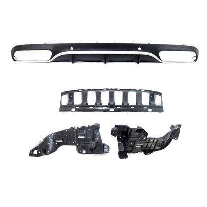 Sport Heckspoiler Diffusor Silber passend für Mercedes C-Klasse C205 A205 15-23