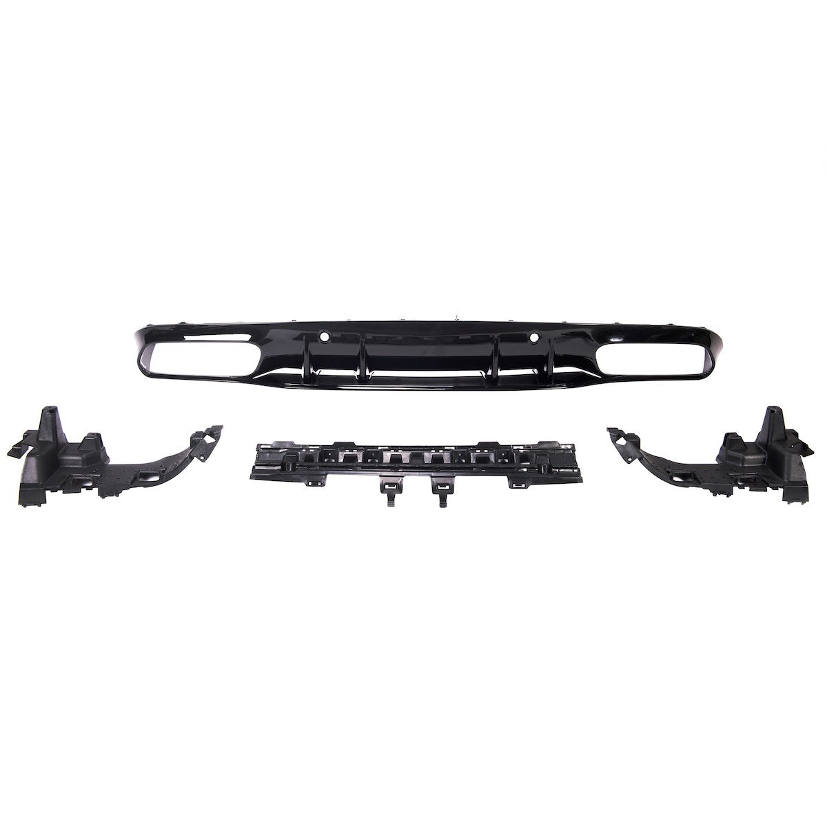 Heckstoßstange Diffusor Hochglanz Schwarz passend für Mercedes C-Klasse C205/A205 15-21