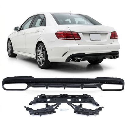 Heckstoßstange Diffusor Schwarz passend für Mercedes E-Klasse W212 Limousine 2013-2016