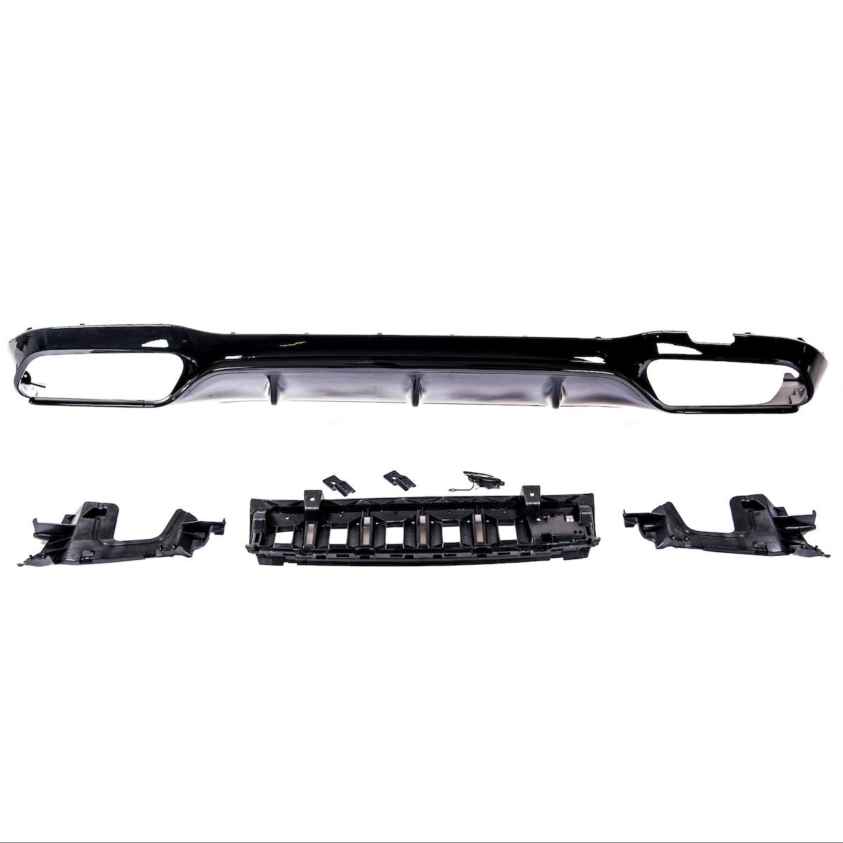 Heckstoßstange Diffusor Hochglanz Schwarz passend für Mercedes E-Klasse W213 S213 2016-2020