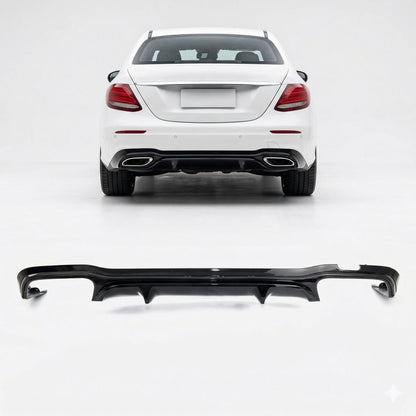 Heckstoßstange Diffusor Hochglanz Schwarz Rund passend für Mercedes E-Klasse W213 2016-2023