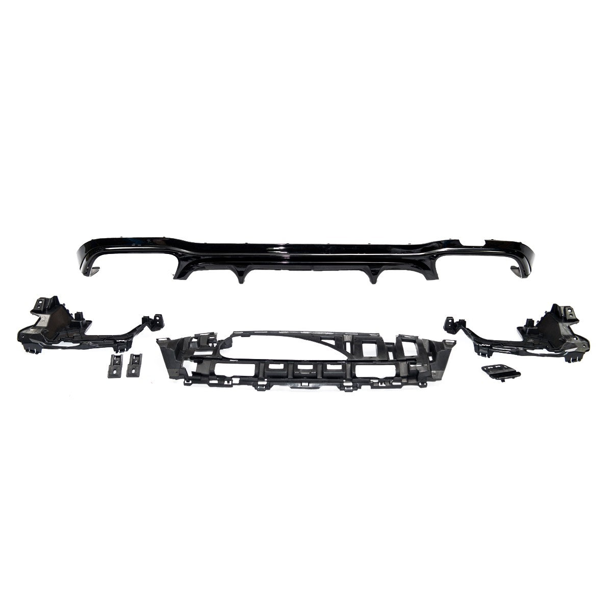 Heckstoßstange Diffusor Hochglanz Schwarz passend für Mercedes E-Klasse W213 2016-2023