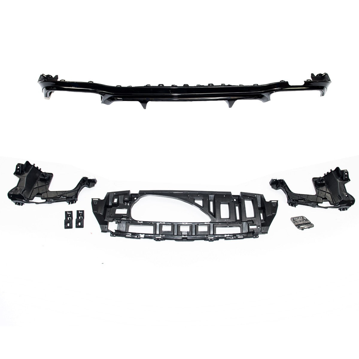 Heckstoßstange Diffusor Hochglanz Schwarz passend für Mercedes E-Klasse W213 2016-2023