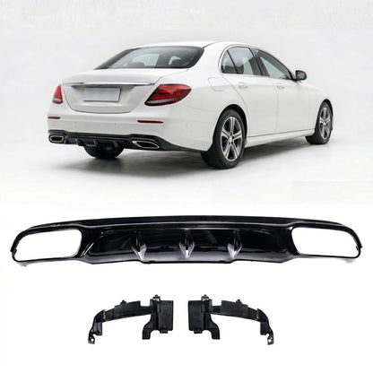 Heckstoßstange Diffusor Schwarz passend für Mercedes E-Klasse W213 S213 2016-2023