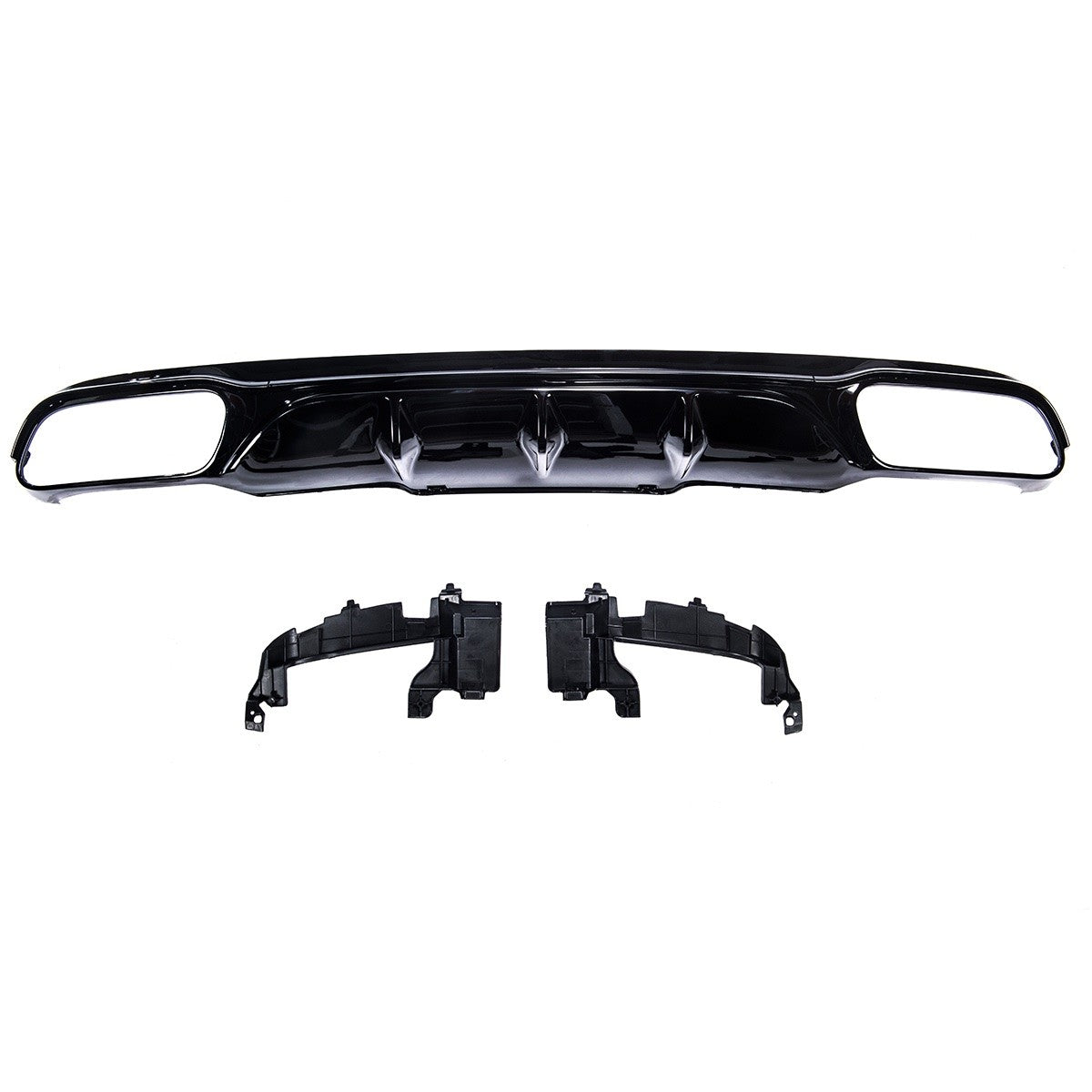 Heckstoßstange Diffusor Schwarz passend für Mercedes E-Klasse W213 S213 2016-2023