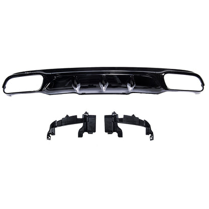 Heckstoßstange Diffusor Schwarz passend für Mercedes E-Klasse W213 S213 2016-2023