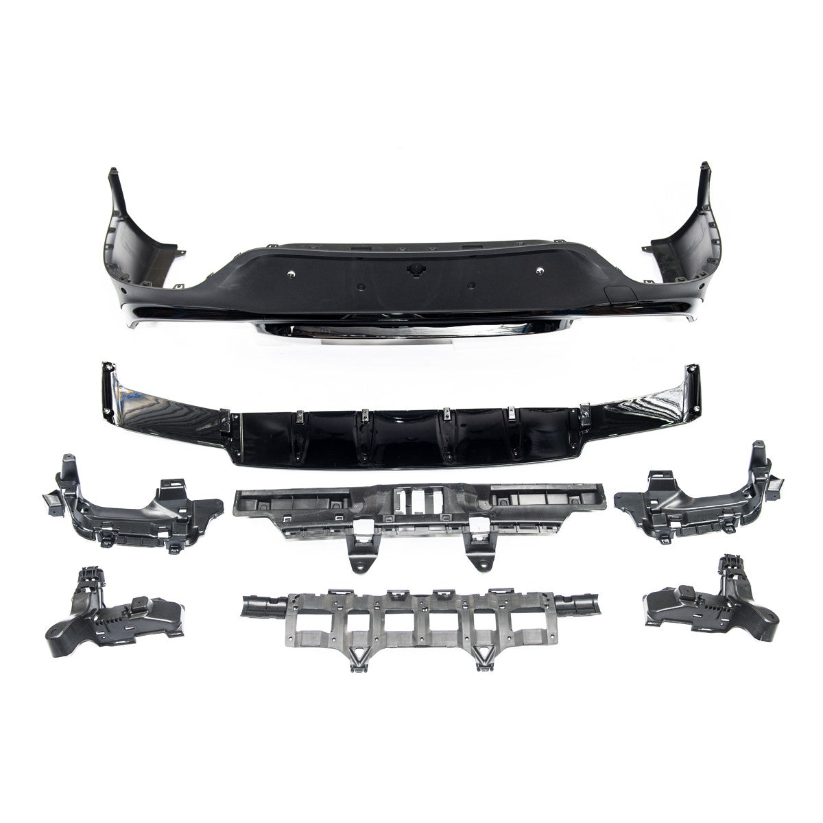 Heckstoßstange Diffusor Schwarz passend für Mercedes GLC Coupé C253 2020-2023