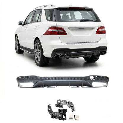 Heckdiffusor Schwarz passend für Mercedes GLE SUV (W166) 2015-2018