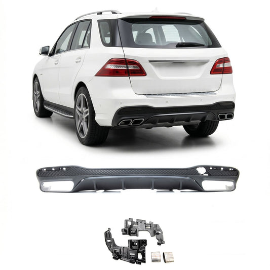 Heckdiffusor Schwarz passend für Mercedes GLE SUV (W166) 2015-2018