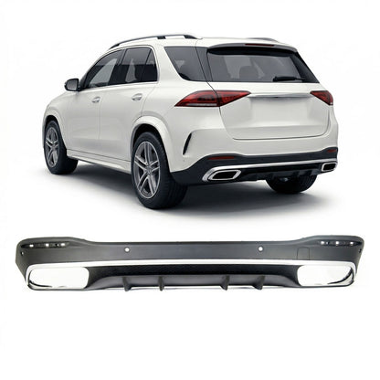 Sport Heckdiffusor mit verchromten Rohren passend für Mercedes GLE SUV (V167) 2018-