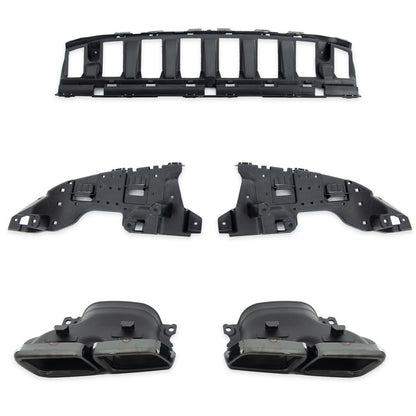 Heckstoßstange Diffusor & schwarze Auspuffendrohre passend für Mercedes C-Klasse C205 2015-2023