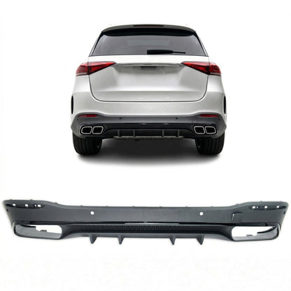 Heckstoßstange Diffusor mit Auspuffrohren passend für Mercedes GLE SUV (V167) 2018-2024