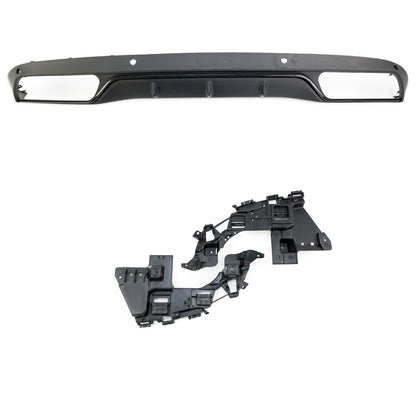 Heckstoßstange Diffusor Schwarz passend für Mercedes C-Klasse W205 Limousine Kombi 2013-2018