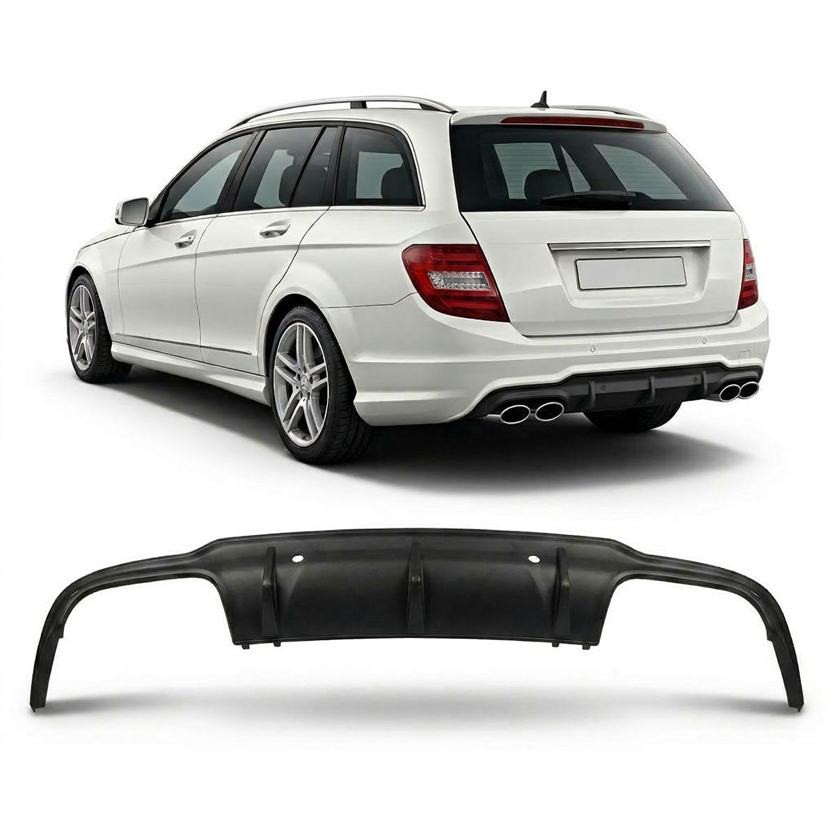 Heckstoßstange Diffusor PDC passend für Mercedes C-Klasse S204 2011-2015