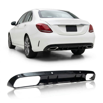 Heckdiffusor Hochglanz Schwarz passend für Mercedes C-Klasse W205 2015-2021
