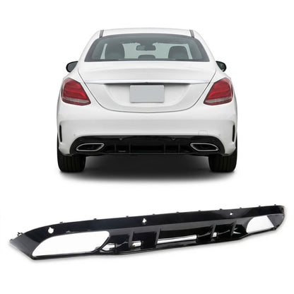 Heckdiffusor Hochglanz Schwarz passend für Mercedes C-Klasse W205 2015-2021