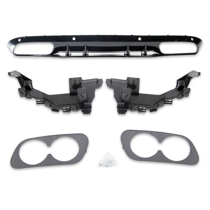 Heckdiffusor Hochglanz Schwarz passend für Mercedes C-Klasse W205 2015-2021