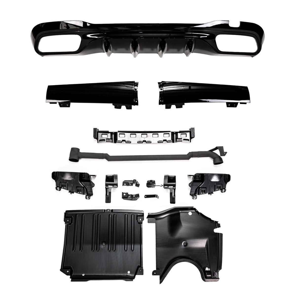 Heckdiffusor Hochglanz Schwarz passend für Mercedes C-Klasse W206 2021-heute