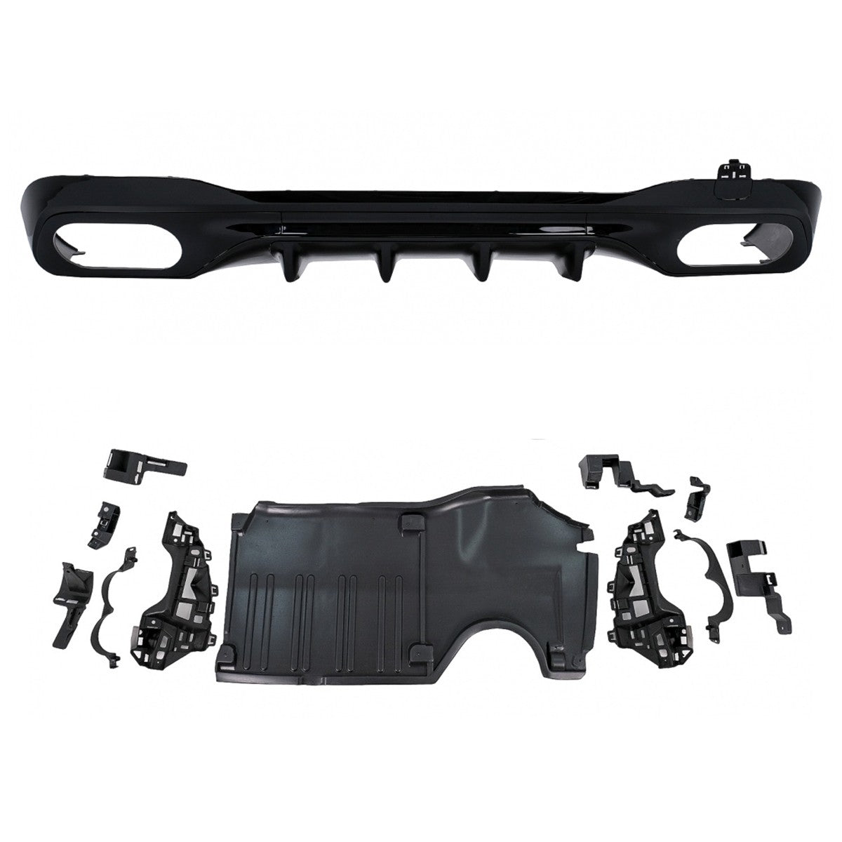 Heckdiffusor Hochglanz Schwarz passend für Mercedes C-Klasse W206 2021-