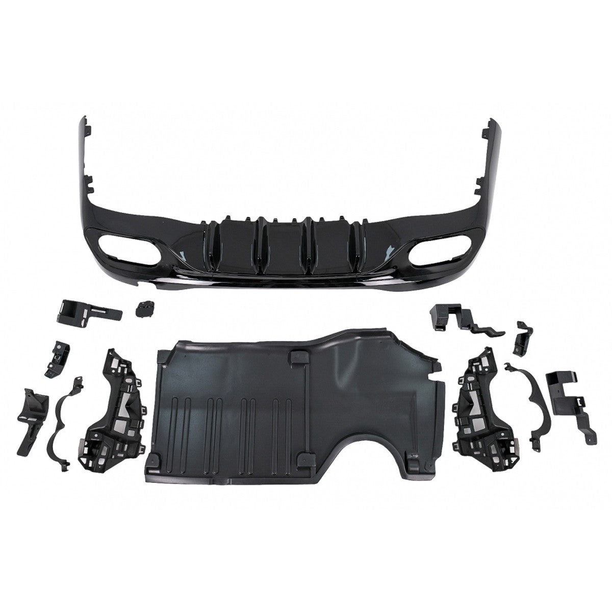 Heckdiffusor Hochglanz Schwarz passend für Mercedes C-Klasse W206 2021-