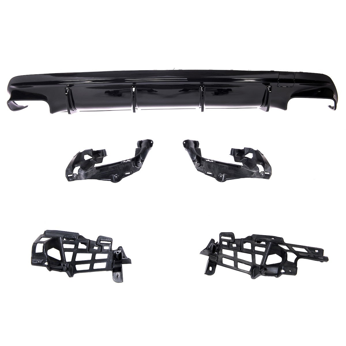 Heckstoßstange Diffusor Hochglanz Schwarz passend für Mercedes CLA C117 2013-2019