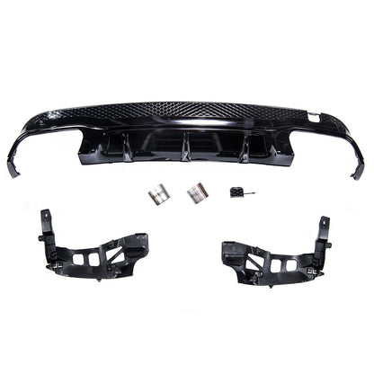 Heckstoßstange Diffusor Schwarz Twin Outlet passend für Mercedes E-Klasse W207 2013-2016