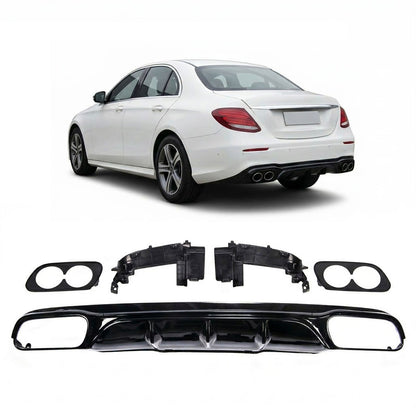 Heckdiffusor Hochglanz Schwarz passend für Mercedes E-Klasse W213 2016-2023
