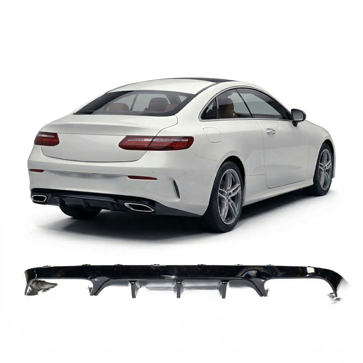 Heckdiffusor Hochglanz Schwarz passend für Mercedes E-Klasse C238 A238 2016-2023