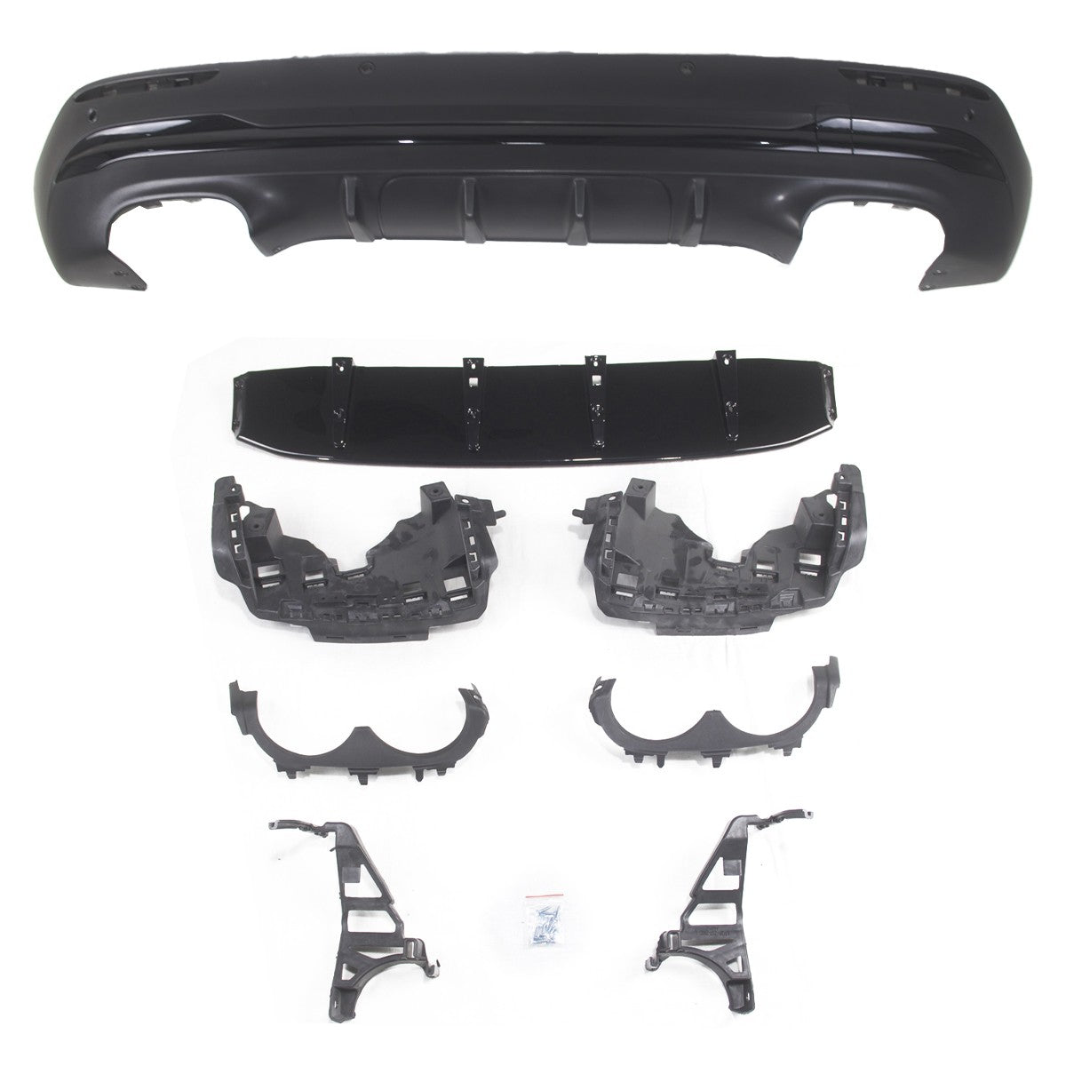 Heckstoßstange Diffusor Schwarz passend für Mercedes GLA H247 2020-heute
