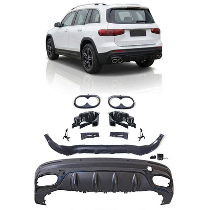 Heckstoßstange Diffusor Schwarz passend für Mercedes GLB X247 2019-heute