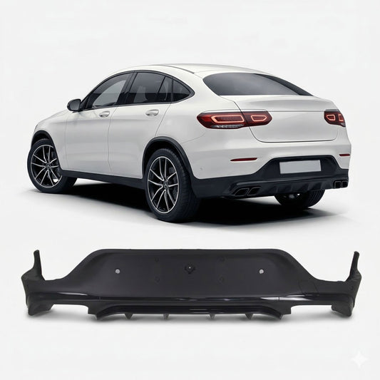 Heckstoßstange Diffusor Schwarz passend für Mercedes GLC Coupé C253 2020-2023