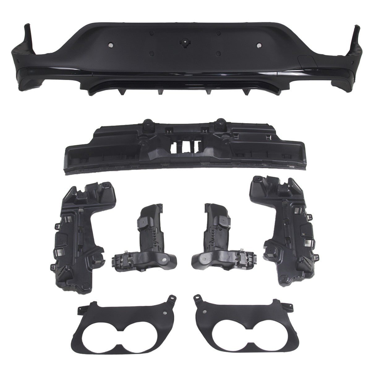 Heckstoßstange Diffusor Schwarz passend für Mercedes GLC Coupé C253 2020-2023