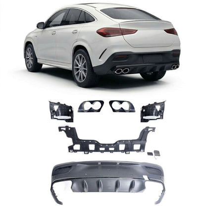 Heckstoßstange Diffusor Schwarz passend für Mercedes GLE Coupe C167 2019-2024