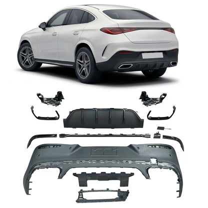 Heckdiffusor schwarz passend für Mercedes GLC Coupe C254 2023+ AMG-Line