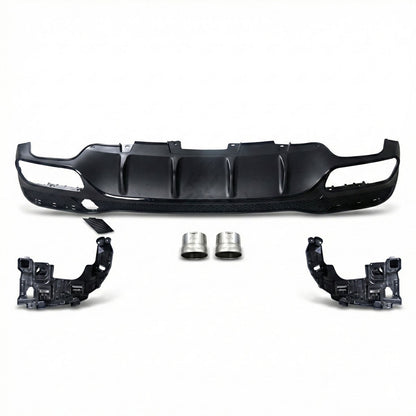 Heckdiffusor & schwarze Endrohre passend für Mercedes GLE SUV W166 2015-2018
