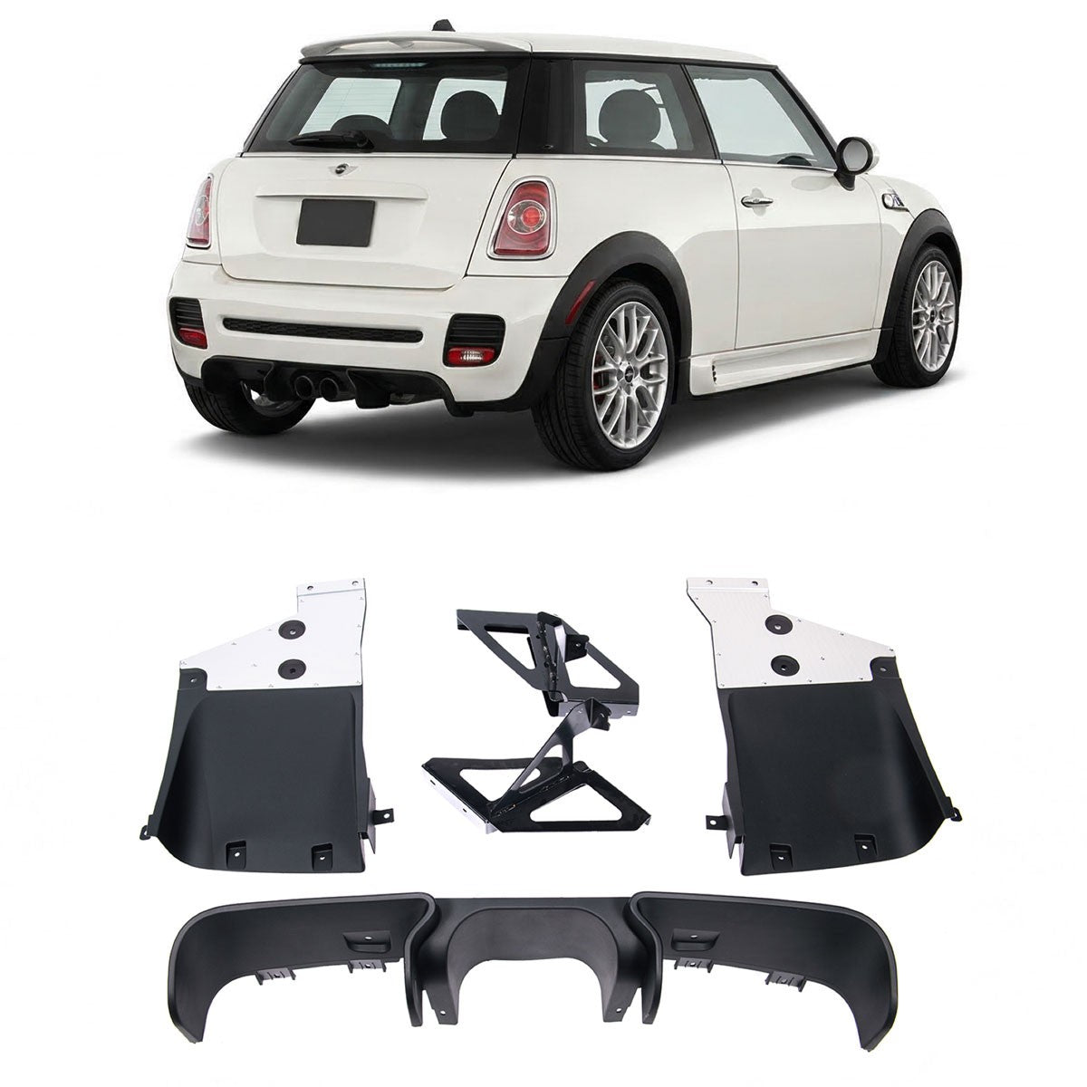 Heckstoßstange Diffusor passend für MINI Hatchback R56 2006-2013 Cooper S JCW