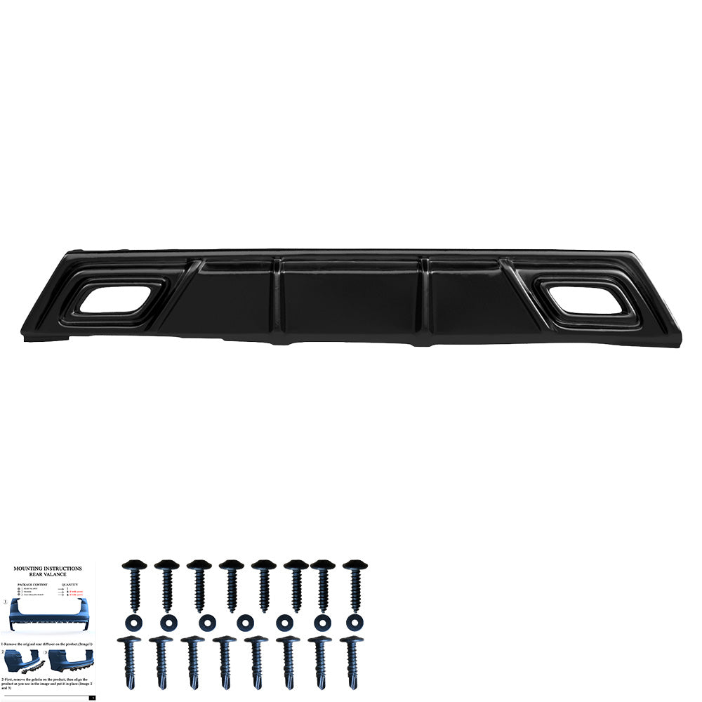Heckdiffusor passend für SEAT Ibiza Fr / SEAT Ibiza Mk5 2017-2021 Hochglanz Schwarz