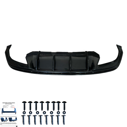 Heckdiffusor passend für Skoda Octavia RS Mk4 2020+ Version 2 Hochglanz Schwarz