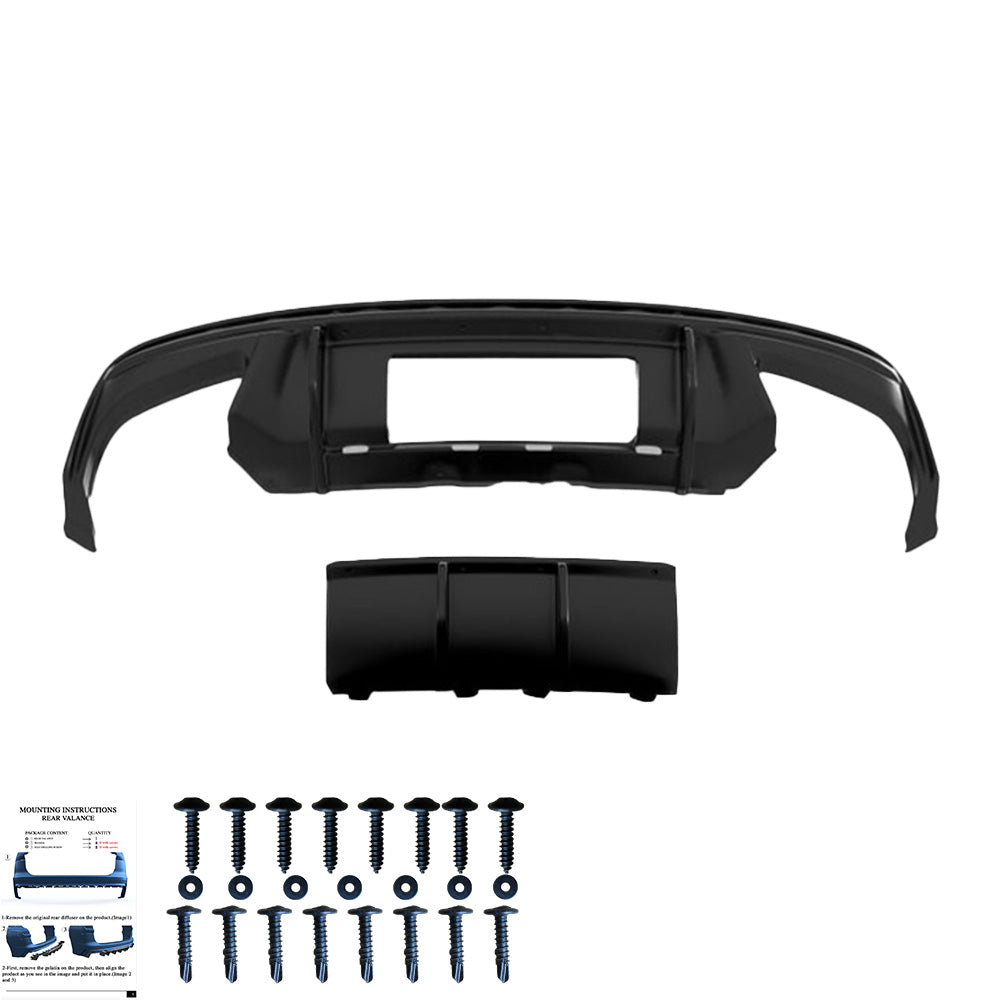 Heckdiffusor passend für Skoda Octavia RS Mk4 2020+ Version 2 Hochglanz Schwarz