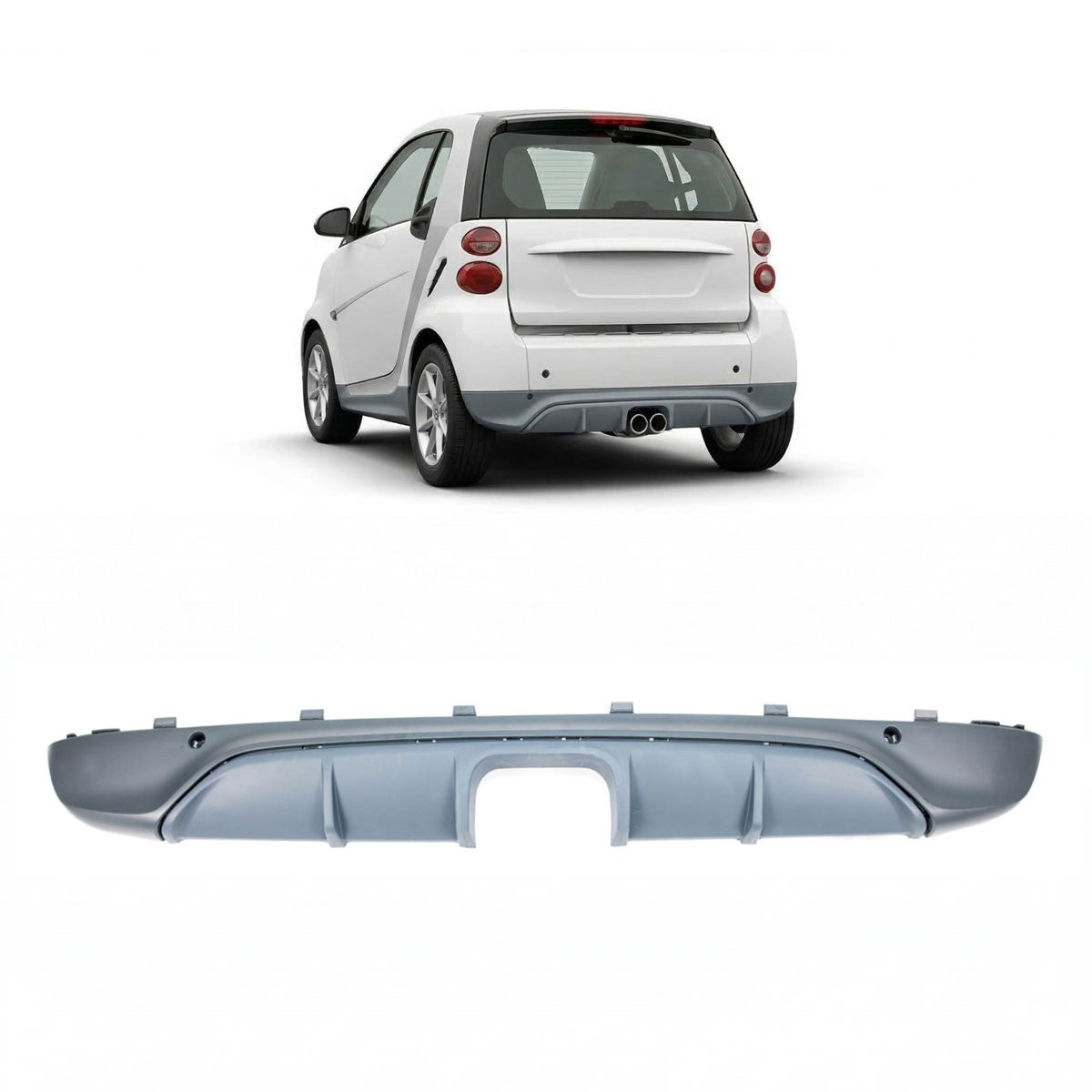 Heckstoßstange Diffusor passend für Smart Fortwo 451 2007-2014