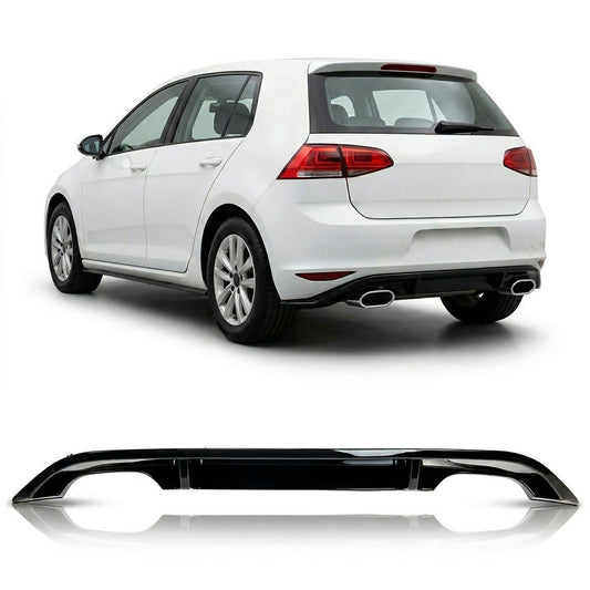 Heckstoßstange Diffusor Hochglanz Schwarz passend für VW Golf 7 2012-2017