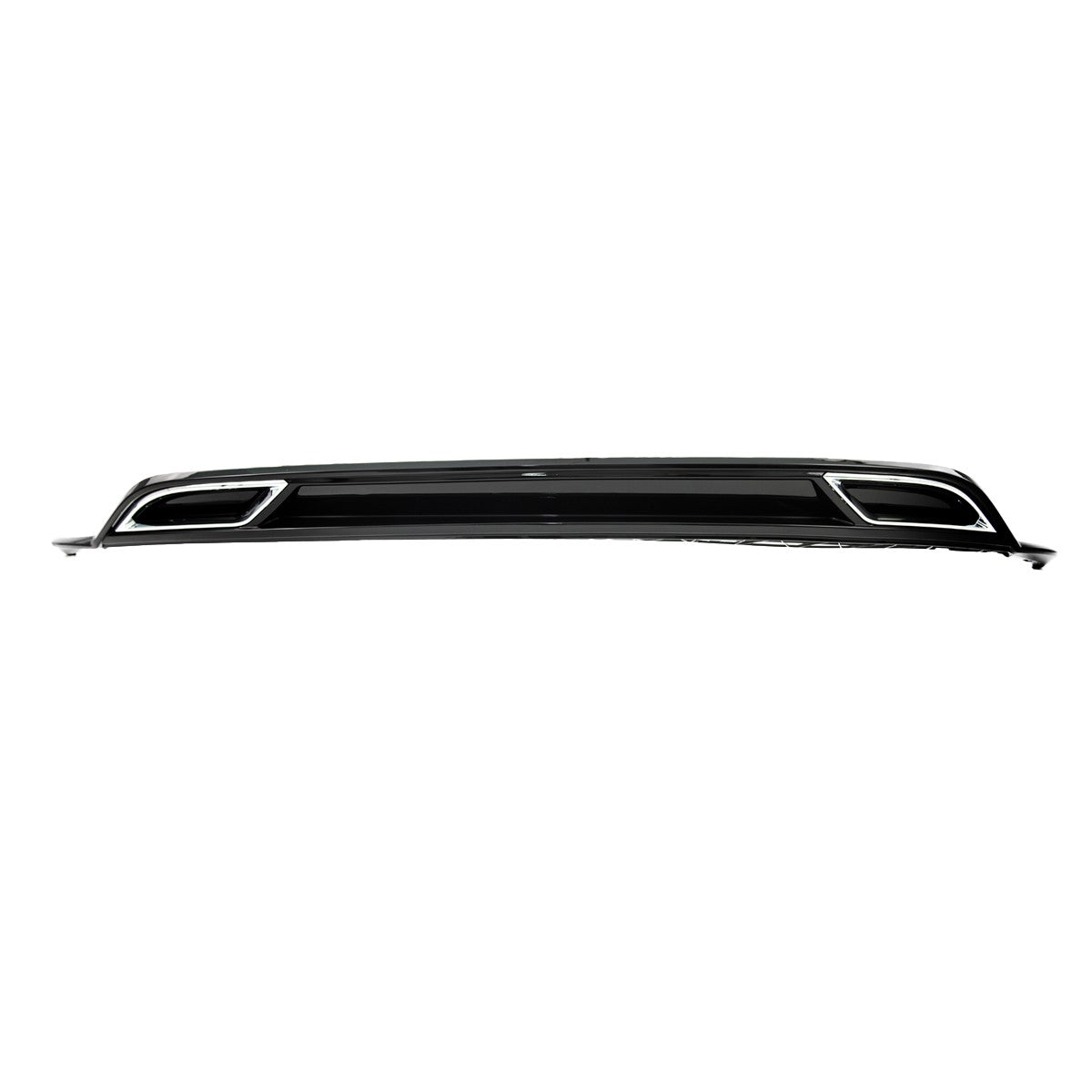 Heckdiffusor Hochglanz Schwarz & Chrom passend für VW Polo VI 2017-2021