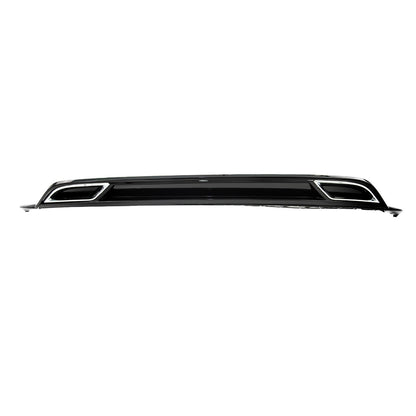 Heckdiffusor Hochglanz Schwarz & Chrom passend für VW Polo VI 2017-2021