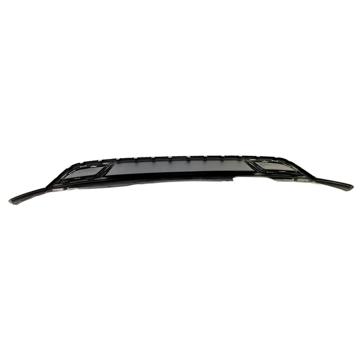 Heckdiffusor Hochglanz Schwarz & Chrom passend für VW Polo VI 2017-2021