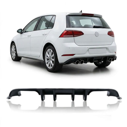 Heckstoßstange Diffusor Hochglanz Schwarz passend für VW Golf 7.5 Facelift 2017-2019