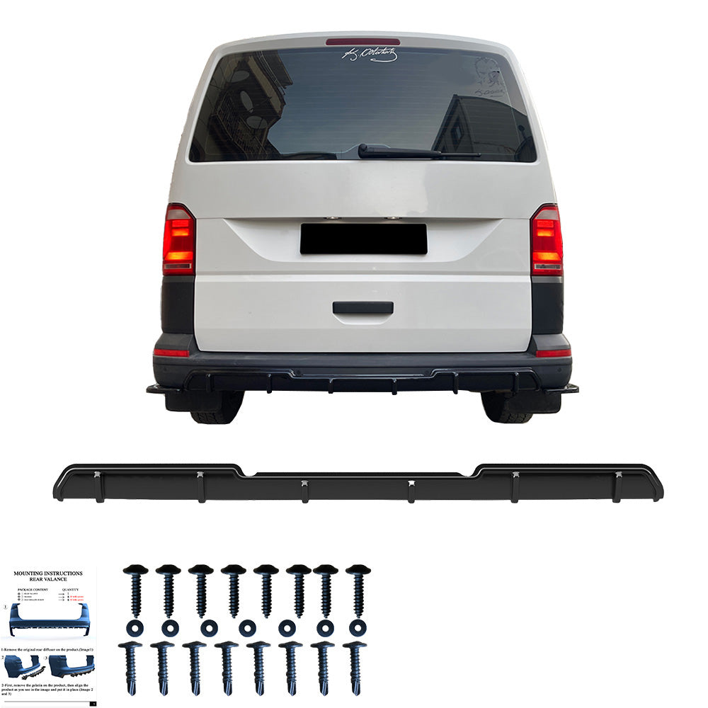 Heckdiffusor passend für VW Transporter T6 / T6.1 2015-2021 Hochglanz Schwarz